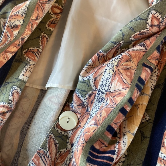 Vintage Toni Garment for CC Magic abstract floral print blazer 12 - Picture 6 of 11